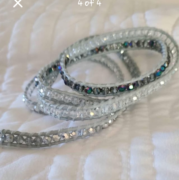 Chan Luu Silver and Blue Beaded Bracelet - Picture 5 of 7